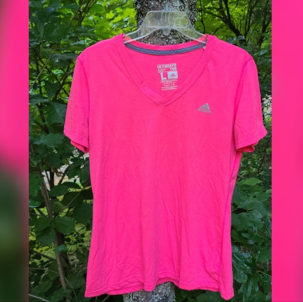 Adidas Ultimate Tee in Bright Barbie Pink